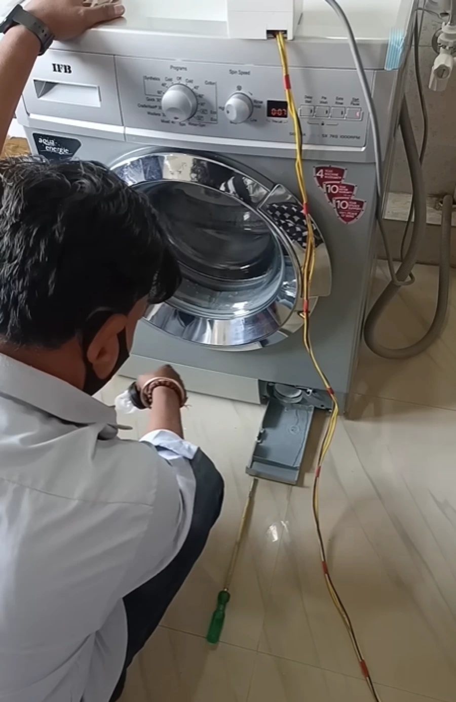 Commercial laundry facility handling linens and towels